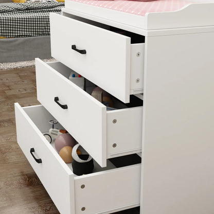 OXYLIFE 45" Baby Nursery Changing Table Dresser with 4 Drawers and Shelf for Nursery Room, White - Product image 35