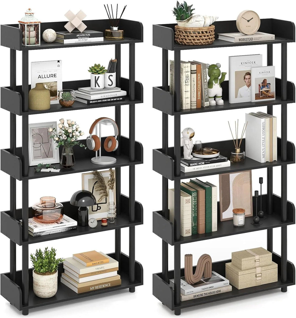 Tangkula 5-Tier Open Bookcase with Industrial Storage Unit - Product image 12